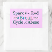 Sticker Rectangulaire Rompre le cycle des abus (Sac)