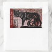Sticker Rectangulaire Romulus et Remus (Sac)