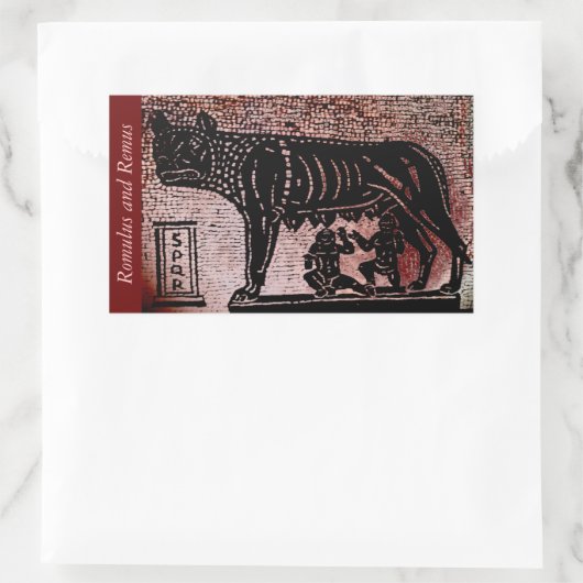 Sticker Rectangulaire Romulus et Remus (Sac)