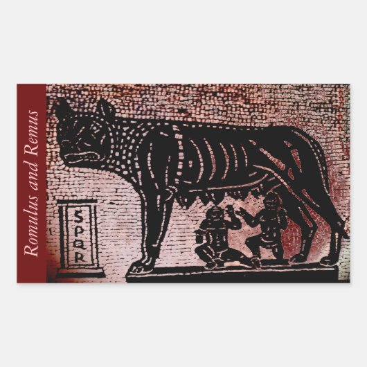 Sticker Rectangulaire Romulus et Remus (Devant)
