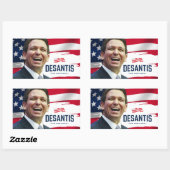 Sticker Rectangulaire Ron DeSantis pour le Président 2024 (Feuille)