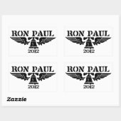 Sticker Rectangulaire Ron Paul Liberty Black (Feuille)