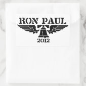 Sticker Rectangulaire Ron Paul Liberty Black (Sac)