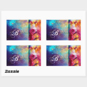 Sticker Rectangulaire RONDO EN LAGON /Monogramme Balle mascarade vénitie (Feuille)