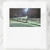 Sticker Rectangulaire Rooftop Parking Structure at Night - HDR (Sac)