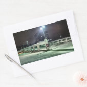 Sticker Rectangulaire Rooftop Parking Structure at Night - HDR (Enveloppe)