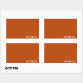 Sticker Rectangulaire Rooibos rouge brun nom (Feuille)