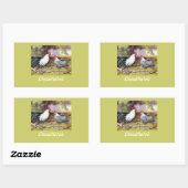 Sticker Rectangulaire Rooster and Hen (Feuille)