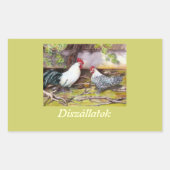 Sticker Rectangulaire Rooster and Hen (Devant)