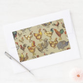 Sticker Rectangulaire Rooster Poulet de la ferme Pays Animal (Enveloppe)