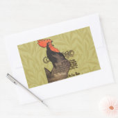 Sticker Rectangulaire Rooster Steinlen Cocorico (Enveloppe)