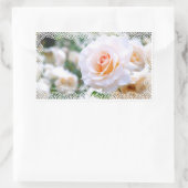 Sticker Rectangulaire Rosa French Lace [Rectangular Seal] (Sac)