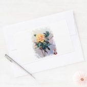 Sticker Rectangulaire Rosa/Rose (Enveloppe)