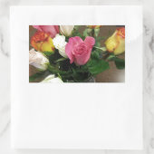 Sticker Rectangulaire Rose (Sac)