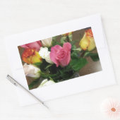 Sticker Rectangulaire Rose (Enveloppe)