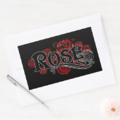 STICKER RECTANGULAIRE ROSE (Enveloppe)