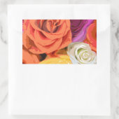 Sticker Rectangulaire Rose (Sac)