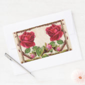 Sticker Rectangulaire Rose ancienne vintage victorienne antique (Enveloppe)