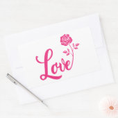 Sticker Rectangulaire Rose Belle Rose Amour (Enveloppe)