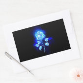 Sticker Rectangulaire Rose bleu brûlant (Enveloppe)