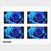 Sticker Rectangulaire Rose bleu spectaculaire (Feuille)