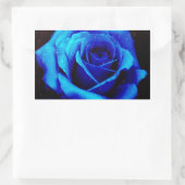 Sticker Rectangulaire Rose bleu spectaculaire (Sac)