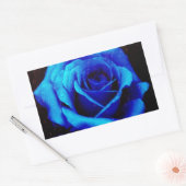 Sticker Rectangulaire Rose bleu spectaculaire (Enveloppe)