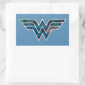 Sticker Rectangulaire Rose bleu WW (Sac)