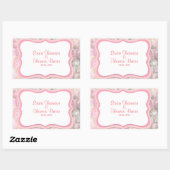 Sticker Rectangulaire Rose coloré (Feuille)