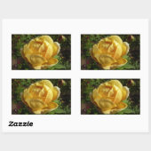 Sticker Rectangulaire Rose d'Angleterre (Feuille)
