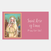 Sticker Rectangulaire Rose de Lima par nuit (M 024) (Devant)