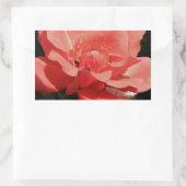 Sticker Rectangulaire rose de pêche et détritus (Sac)