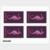 Sticker Rectangulaire Rose de Seahorse (Feuille)