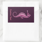 Sticker Rectangulaire Rose de Seahorse (Sac)