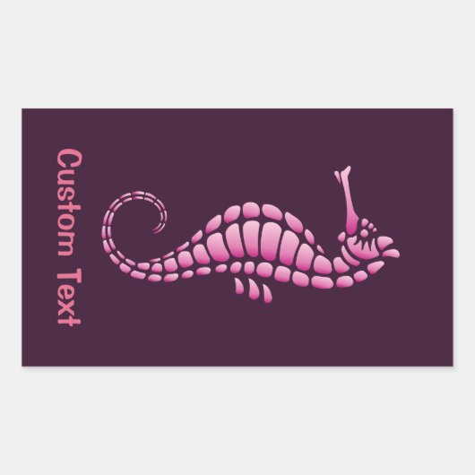 Sticker Rectangulaire Rose de Seahorse (Devant)