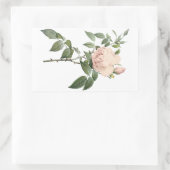 Sticker Rectangulaire rose de thé parfumé par Redouté (Sac)