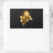 Sticker Rectangulaire Rose d'or ( rose d'or ) (Sac)