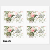 Sticker Rectangulaire Rose d'Orléans White Mason Jar et Daffodils (Feuille)