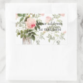 Sticker Rectangulaire Rose d'Orléans White Mason Jar et Daffodils (Sac)