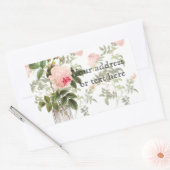 Sticker Rectangulaire Rose d'Orléans White Mason Jar et Daffodils (Enveloppe)