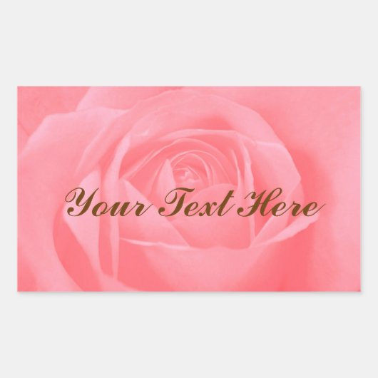 Sticker Rectangulaire Rose douce (Devant)