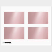 Sticker Rectangulaire Rose élégant tendance Gold Blank Modèle moderne (Feuille)