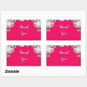 Sticker Rectangulaire rose fuchsia (Feuille)