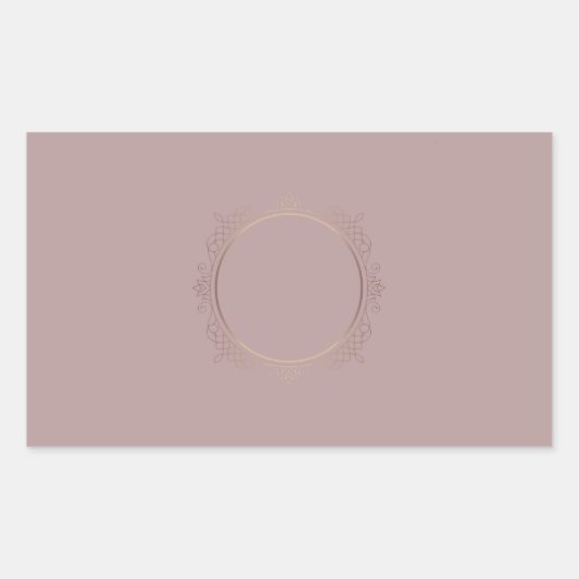 Sticker Rectangulaire Rose Gold Ajouter votre Modèle Creative Blank (Devant)