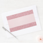 Sticker Rectangulaire Rose Gold Parties scintillant Effet Ajouter votre  (Enveloppe)