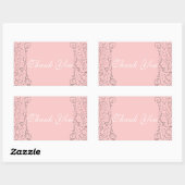 Sticker Rectangulaire Rose Gold Royal Castle Fairy Tale Princess Faveur (Feuille)