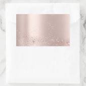 Sticker Rectangulaire Rose Gold Spark Merci Nom Merci (Sac)