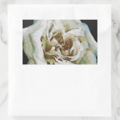 Sticker Rectangulaire Rose impressionniste isolé sur noir (Sac)