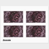 Sticker Rectangulaire Rose Mandala (Feuille)
