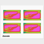 Sticker Rectangulaire rose mermaid (Feuille)